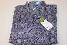 Robert Graham Men's Navy Paisley Floral Button Down Casual Shirt 198 Size S,M,L