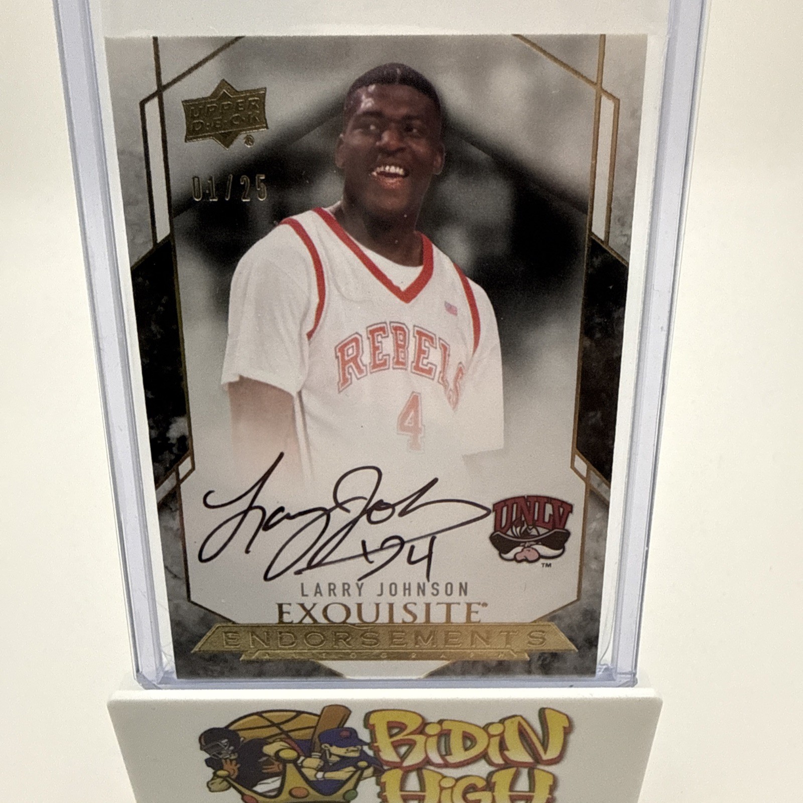 12-13 UD Exquisite Endorsements-Larry Johnson-UNLV-Auto 1/25 #EE-LA - FOTL 🔥