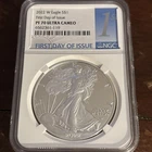 2022-W Proof American Silver Eagle - NGC PF70 ULTRA CAMEO First Day of Issue