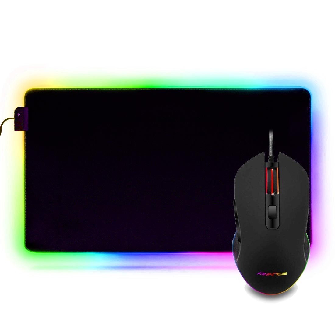 Souris gamer GTA 210 et tapis RGB : le combo périphérique gaming filaire noir