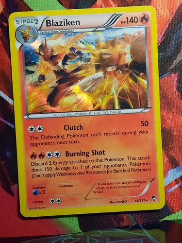 Blaziken 14/111 Holo R Furious Fists Pokemon DMG