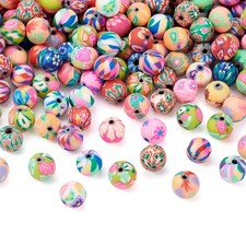 Pandahall 200pcs 10mm 0.39" Assorted Colorful Polymer Clay One Size, 10mm