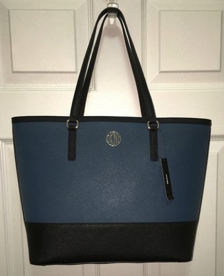 NEW DKNY Bryant Park Saffiano Leather Blue Tote Large Purse Shoulder Bag Handbag