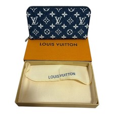 Louis Vuitton Zippy Wallet Denim Blue Monogram Long Wallet