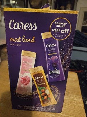 Caress Most Loved Body Wash Set Shea Butter Brown Sugar Orchid Patchouli Peach