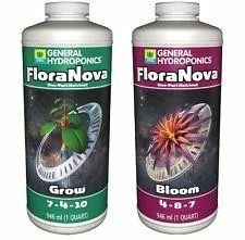 General Hydroponics FloraNova Grow + Bloom, Quart (Bundle of 2)