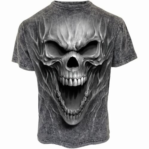 Spiral - ACID WASH T-SHIRT (Unisex Black Short Sleeve T-Shirts) 3X Large