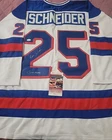 Buzz Schneider USA Signed White Hockey Jersey  Inscribed Coneheads  JSA Hologram