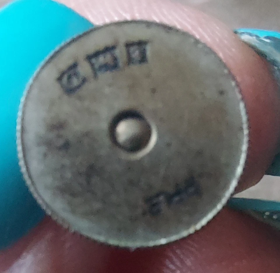 Conjunto de Camisa de Vestir Vintage Gemelos Y Camisa Tachuelas Plata de Ley Sello Foto 4 de 4