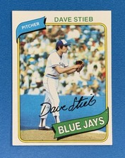 1980 Topps Dave Stieb RC Rookie Card #77 Toronto Blue Jays Set Break NM-MINT. rookie card picture