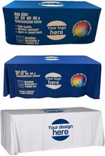 Personalized Customized W/ Logo Table Cloth 6 FT Table Tradeshow Events Birthday