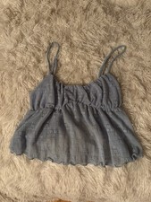 Blue Women  s Babydoll Top