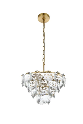 Elegant Lighting Adaline 16" Chandelier in Satin Gold - Picture 7 of 8