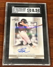 2019 Leaf Perfect Game Pete Crow-Armstrong National Showcase Black 1/1 Auto RC