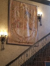 TAPESTRY HUGE 7.5 ft x 5 ft HAND-WOVEN WOOL WALL TAPESTRY