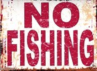 No Fishing metal wall sign fishermab pond lake pool,outdoor angling garage decor
