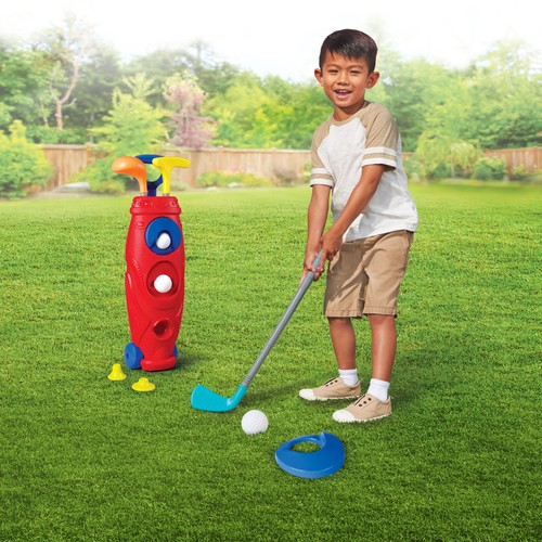 Jumbo Golf Caddy Set with Clubs and Balls, Outdoor Toy Sports Equipment, Ages 3+ - Picture 5 of 7