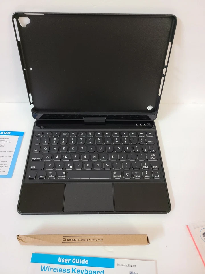 IVSO Keyboard Case for Ipad Air 2018 3rd -360 Degree Back Lit Keyboard - Black  - Image 3 of 4