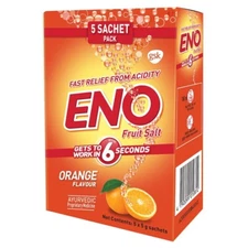 Eno Fruit Salt Orange 5g x 100 Sachets Antiacid Releaving Acidity