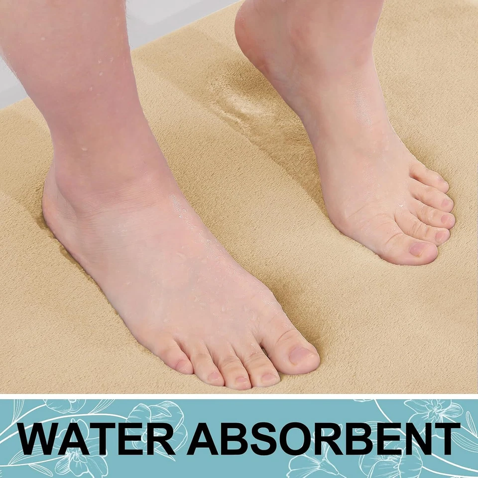 Alfombra de baño de espuma viscoelástica, 30x20, antideslizante, extra suave, absorbente, lavable a máquina Foto 4 de 4