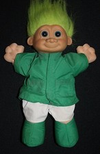 Russ Berrie Co Troll Doll Doctor Clothing 15 1/2" Surgeon Medic Green Hair