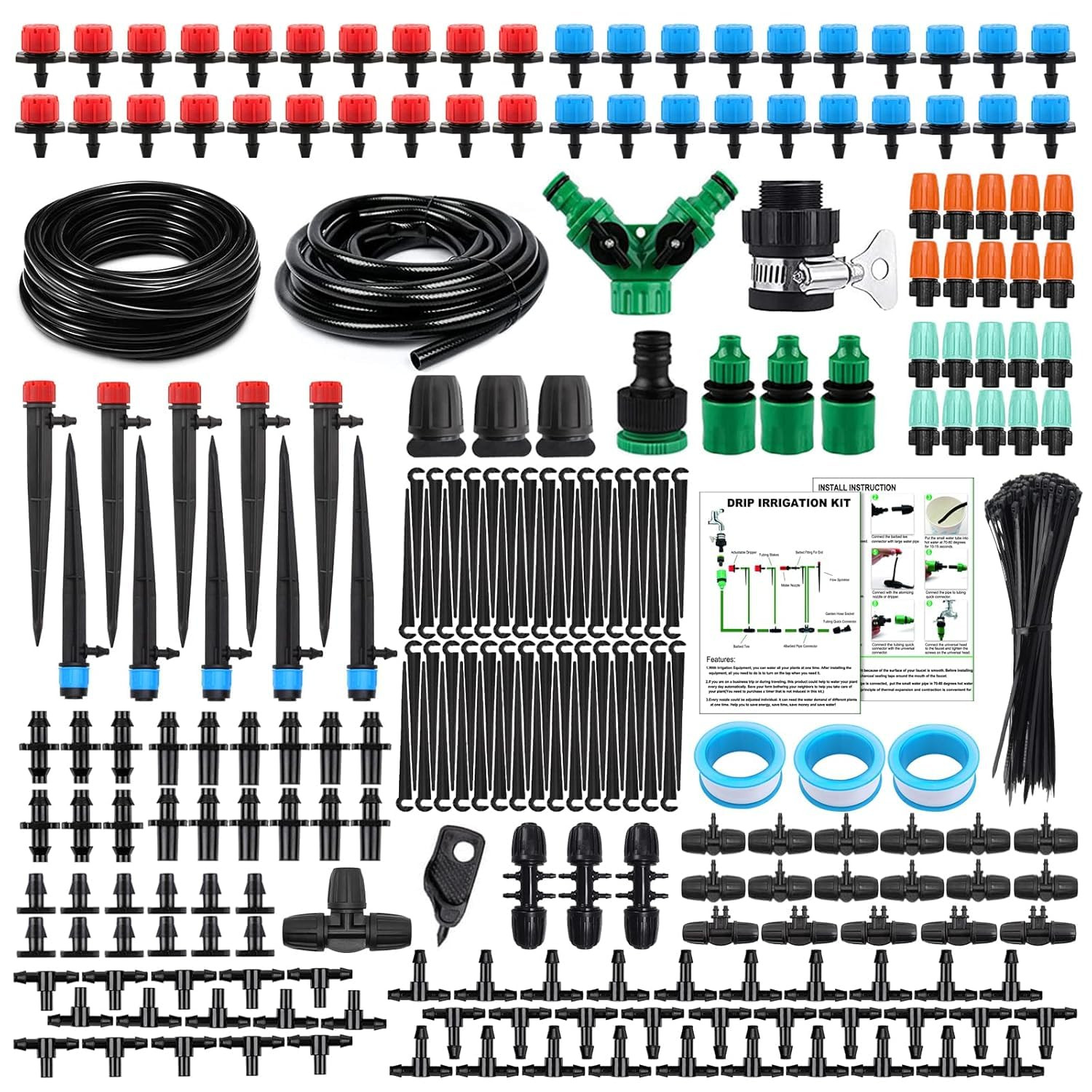 Kit Irrigazione Goccia per Famiglie 60M - Giardino Sicuro e Rigoglioso