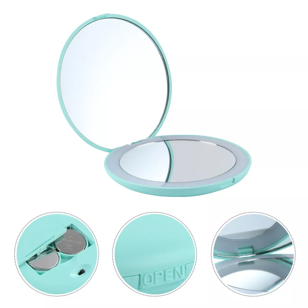 Mini LED Mirror LED Makeup Light Mirror Portable handheld mirror Magnifying