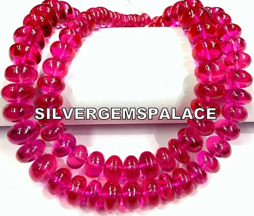 Extremely Beautiful Very Rare Pink Spinel Smooth Beads Rondelle Gemstone Beads. - Picture 6 of 10