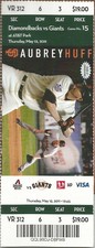 Matt Cain Win #60  5/12/2011 Dbacks at Giants Full Ticket Javier Lopez Save #1
