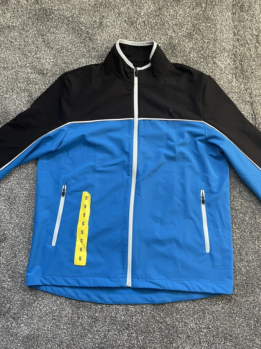 Callaway Golf Light Wind Water Resistant Jacket Black Blue New S