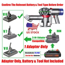 1x Adapter for Dyson V8 Vacuum To Use for Black and Decker 20V (Not 18V) Battery