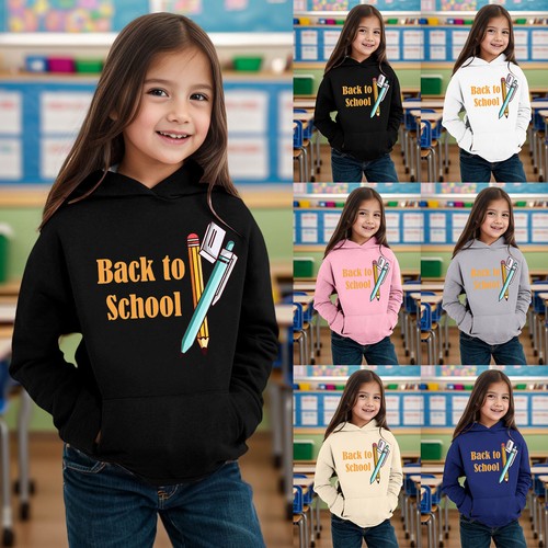 Kids Boys Girls Autumn WInter School Season Letter Printed Long Sleeve Hoodie
