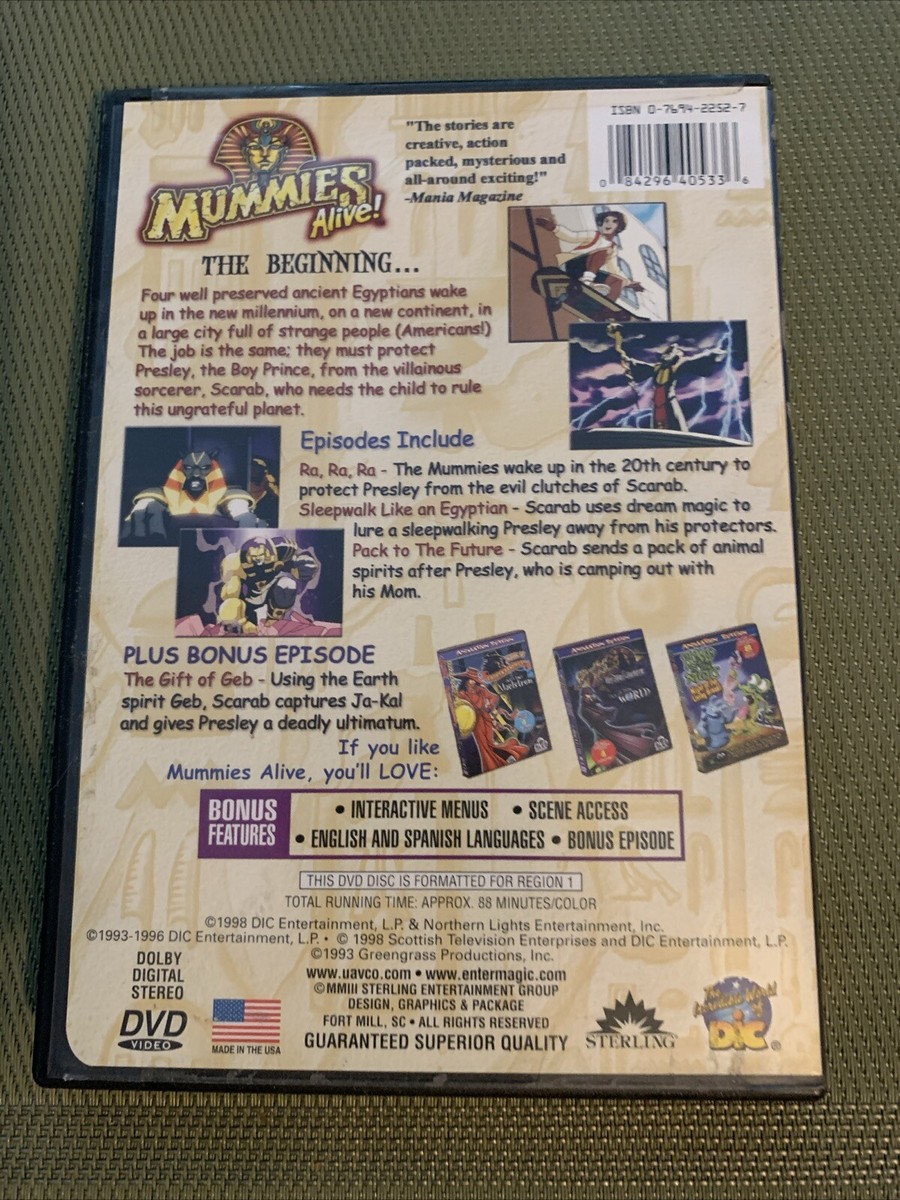 Mummies Alive! The Beginning… DVD 1998 Vintage 4 Episodes