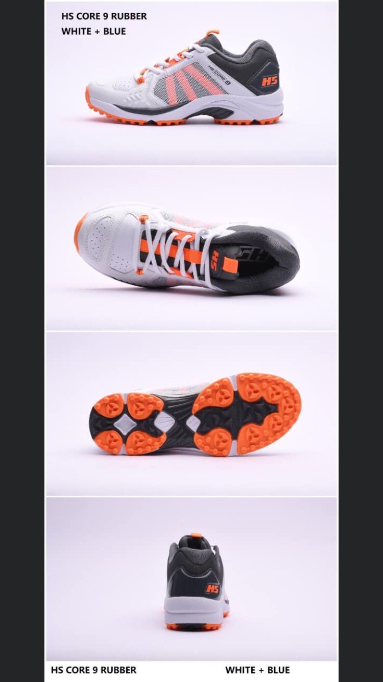 HS Core9 CRICKET GRIPPER SHOES RUBBER SPIKES US Seller New Model 2020
