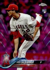 2018 Topps Chrome #164 Troy Scribner Pink Refractor RC Rookie
