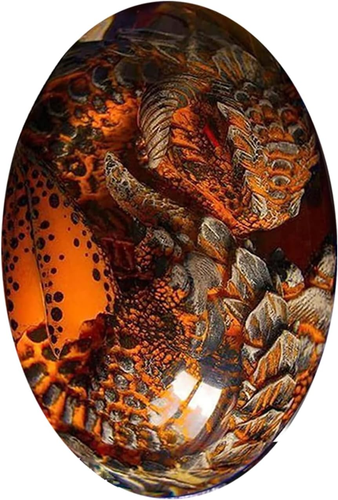 Dragon Egg,Lava Dragon Eggs,Handmade Sculpture Resin Crystal Dragon Souvenir,Dra