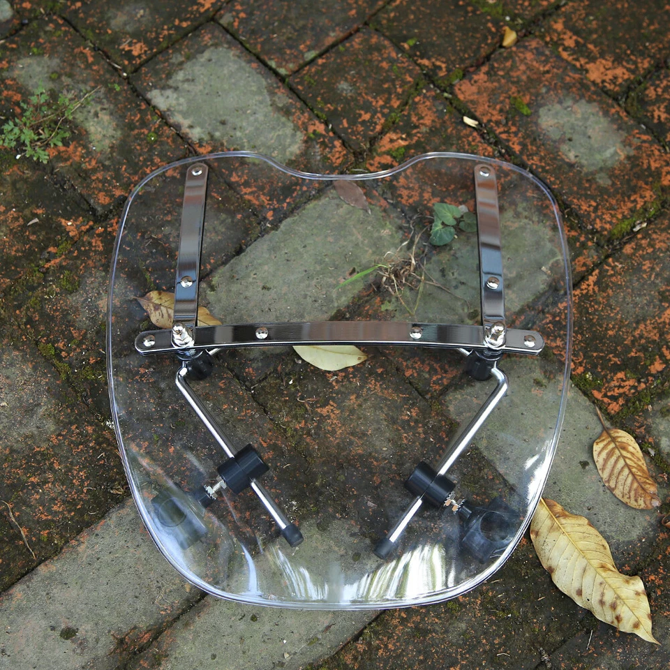 Clear Windshield Windscreen For Harley Dyna Softail Sportster 883 1200 XL Custom - Imagem 2 de 4