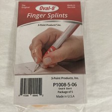3-Point Products Oval-8 Finger Splint Size 6 Pack of 5 . Item  P1008-5-06.