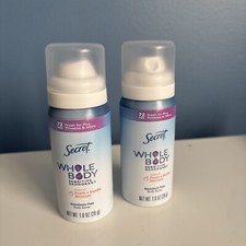 2 Mini Secret Whole Body Deodorant Spray 1 Oz Peach Vanilla Scent Aluminum Free