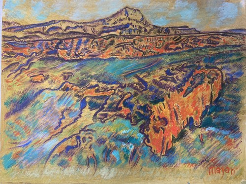 Earl Mayan Gemälde von Mt. Saint Victoire 28 - Bild 1 von 4