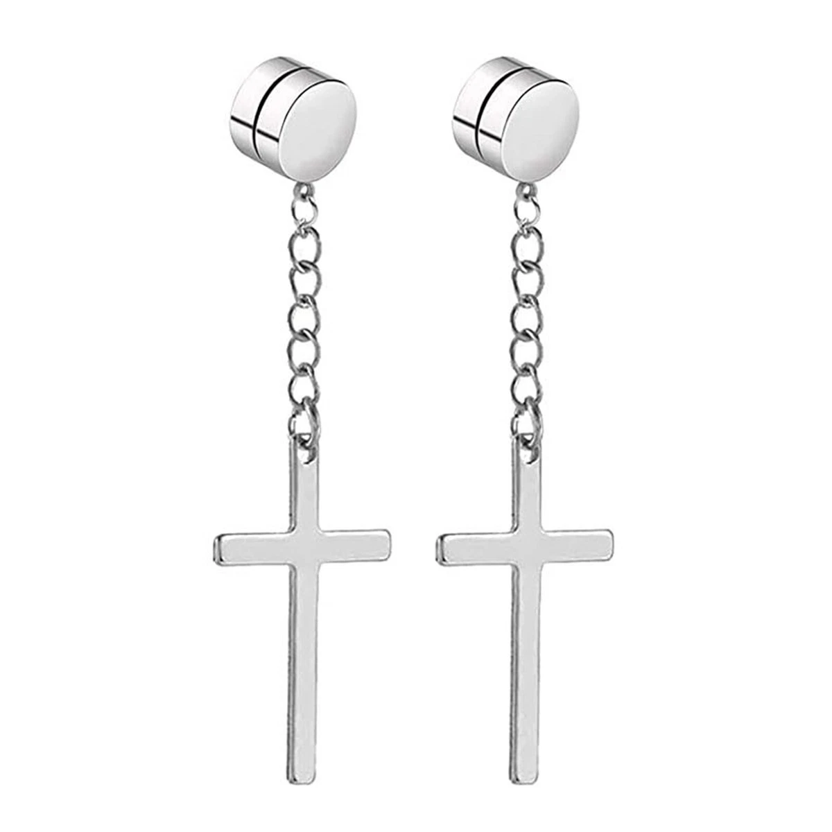 Magnetic Stud Earrings Stainless Steel Earrings Non Pierced - Temu