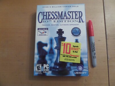 Chessmaster 10th Edition + Box & Manual PC 2004 3 Disc Set Windows 98MEXP