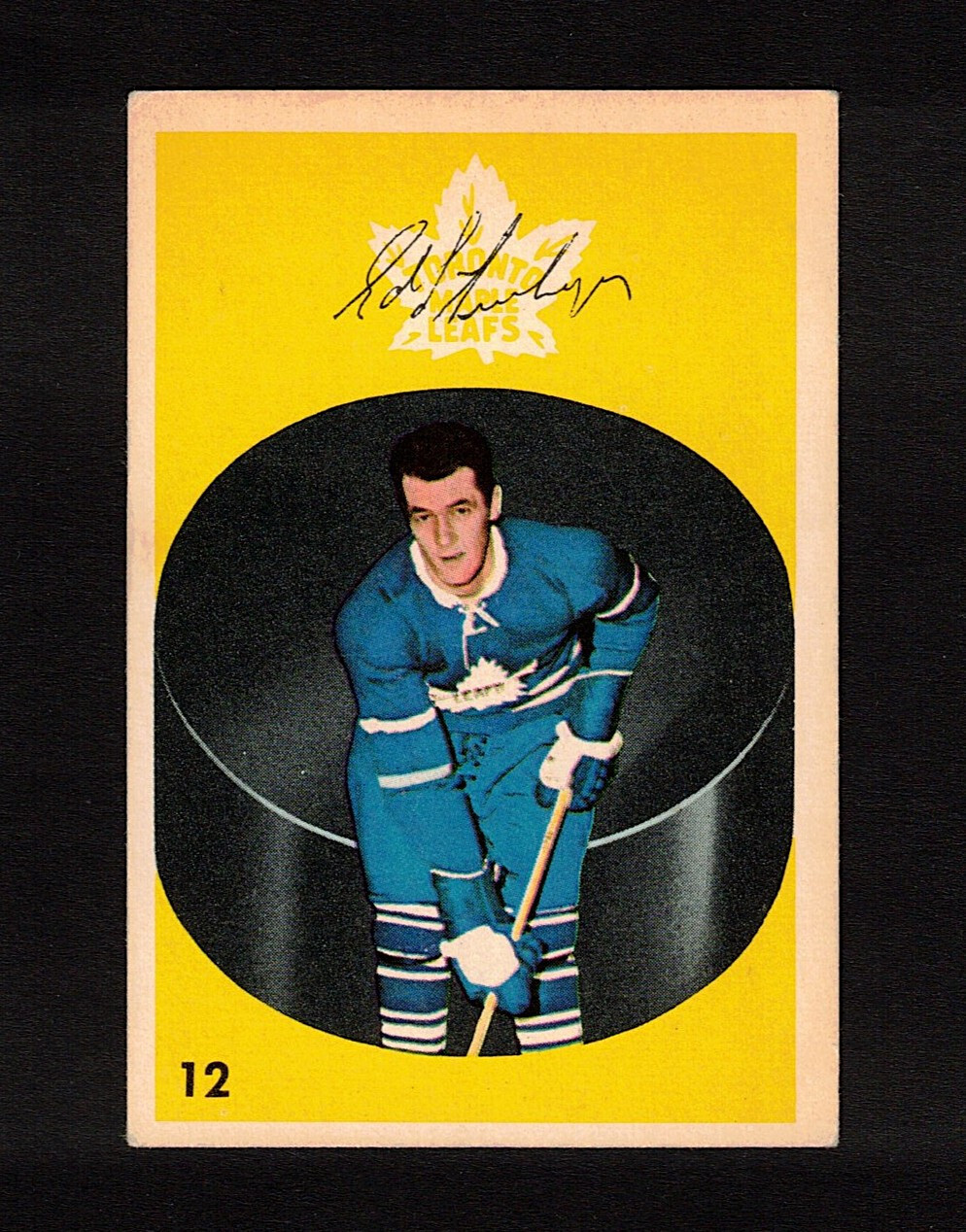 1962-63 ED LITZENBERGER #12 VG-EX Parkhurst * Leafs Star Vintage NHL Hockey Card