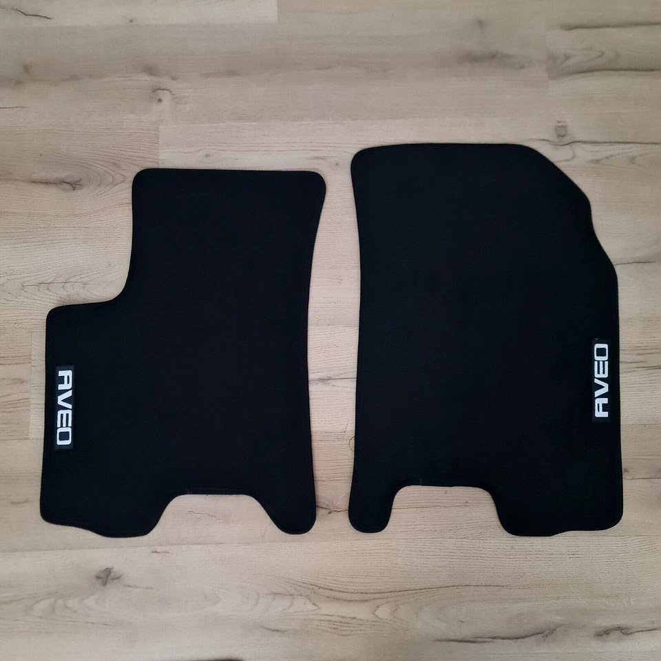 Car Floor Mats for Chevrolet Aveo Black Waterproof Velour Carpet Auto Liners New - Image 3 of 4