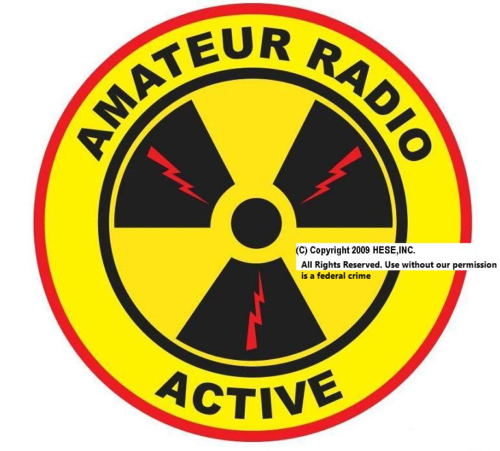 6&#034; &#034;Amateur Radio Active&#034; (c) 2009 Decal for Ham radio