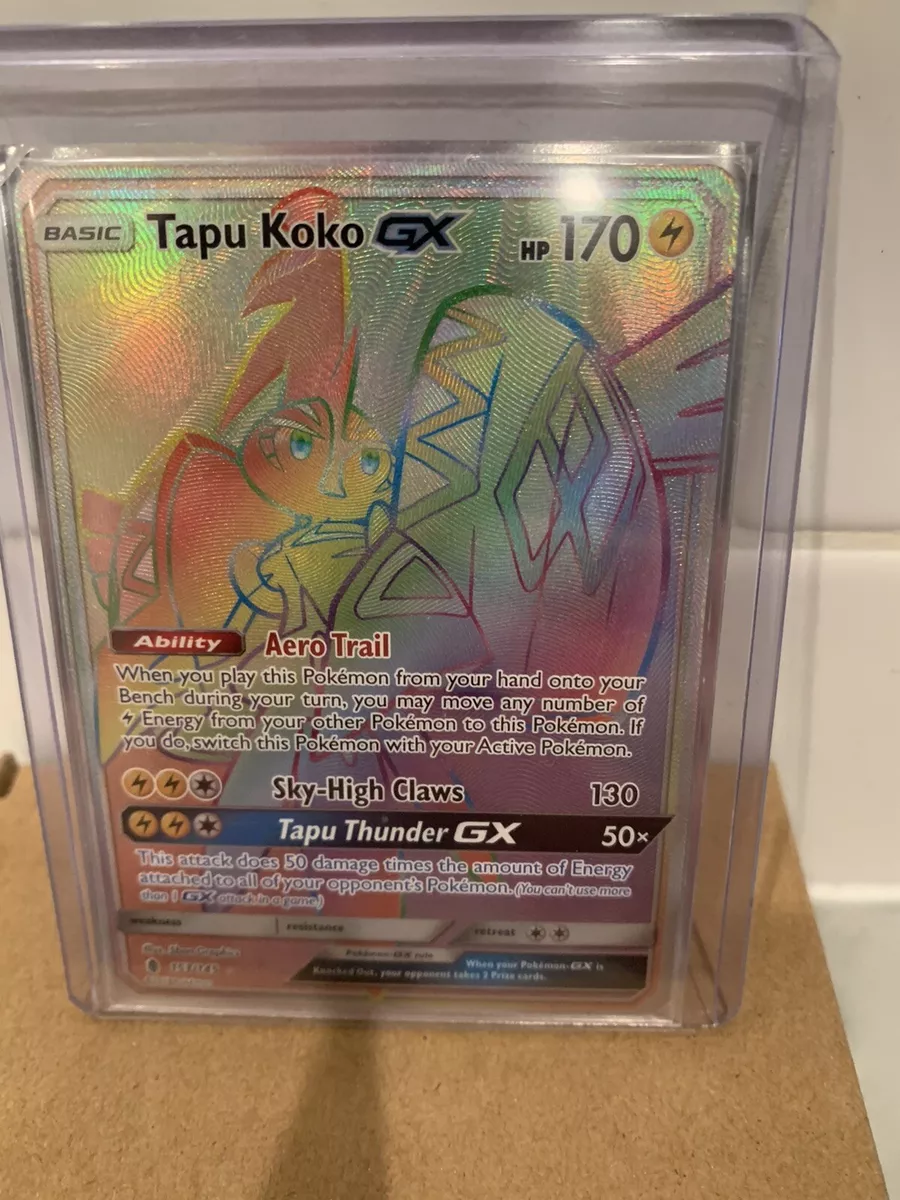  Pokemon - Tapu Koko-GX - 153/145 - Secret Rare - Sun