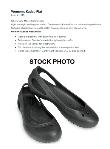 🌺NWT🌺 Crocs Kadee Ballet Flats Sz 8 Black - Zdjęcie 9 z 9