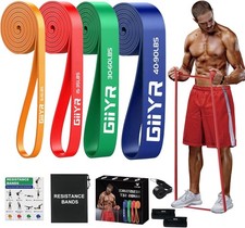 Resistance Bands Set 4 Levels with Door Anchor Home Workout Fitness Bands