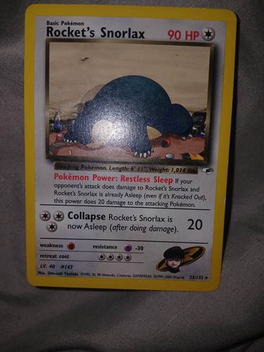 MP Pokémon TCG Rocket's Snorlax Gym Heroes 33/132 