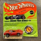 1969 Redline HW Hot Wheels Ferrari 312P Red Unpunched Card - Gran Prix Series